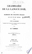 Grammaire de la langue d'oïl