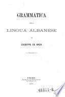 Grammatica della lingua albanese