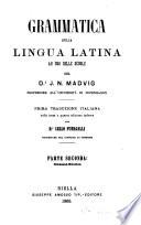 Grammatica della lingua latina