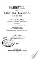 Grammatica della lingua latina