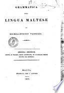 Grammatica della lingua maltese di Michelantonio Vassalli