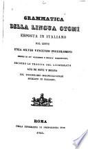 Grammatica della lingua otomì