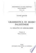 Grammatica di arabo palestinese