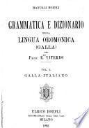 Grammatica e dizionario della lingua oromonica (galla)