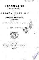 Grammatica elementare della lingua italiana di Stefano Franscini ticinese