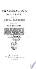 Grammatica ragionata della lingua francese