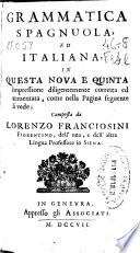 Grammatica spagnuola ed italiana ...