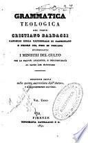 Grammatica teologica del prete Cristiano Baldacci