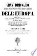 Gran dizionario corografico dell'Europa