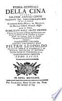 *Grandi annali cinesi tradotti dal Tong-kien-kang-mou dal padre Giuseppe Anna Maria de Moyrac de Mailla ...