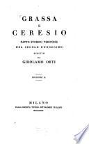 Grassa e Ceresio fatto storico veronese del secolo duodecimo