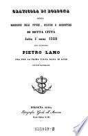 Graticola di Bologna ossia descrizione delle pitture, sculture e architetture de detta citta fatta l'anno 1560; per la prima data in luce
