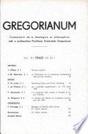 Gregorianum: Vol.41