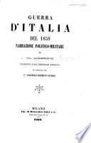 Guerra d'Italia del 1859. Tradotta dall'originale Tedesco ... dal Te Colonello R. Patresi