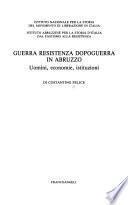 Guerra resistenza dopoguerra in Abruzzo