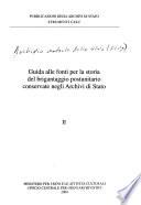 Guida alle fonti per la storia del brigantaggio postunitario conservate negli Archivi di Stato