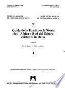Guida delle fonti per la storia dell'Africa a Sud del Sahara esistenti in Italia