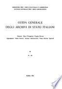 Guida generale degli archivi di Stato italiani