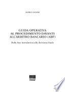 Guida operativa al procedimento davanti all'arbitro bancario