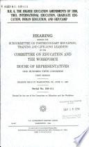 H.R. 6, the Higher Education Amendments of 1998, TRIO, International Education, Graduate Education, Indian Education, and HEP/CAMP