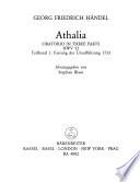 Hallische Händel-Ausgabe: Oratorien und grossen Kantaten. Bd. 1. Das Alexander-Fest ; Bd. 2. Passion nach dem Evangelisten Johannes ; Bd. 3. La resurrezione Bd. 5. Aci, Galatea e Polifemo ; Bd. 6 Ode for the birthday of Queen Anne ; Bd. 7. Passion nach Barthold Heinrich Brockes ; Bd. 9. pt. 1. Acis and Galatea (1. Fassung) HWV 49a ; Bd. 9. pt. 2. Acis and Galatea (2. Fassung) HWV 49b ; Bd. 12. Athalia HWV 52, Teilbd. 1, Fassung der Uraufführung 1733, Teilbd. 2, Anhang I-III und Kritischer Bericht ; Bd. 13. Saul ; Bd. 14. Israel in Egypt ; Bd. 16. L'allegro, il penseroso ed il moderato ; Bd. 17. The Messiah ; Bd. 18. Samson HWV 57, Teilbd. 1, Partitur von 1743, Teilbd. 2, Anhänge und Kritischer Bericht ; Bd. 23. Occasional oratorio ; Bd. 27. Solomon ; Bd. 28. Susanna ; Bd. 29. Theodora ; Bd. 30. Jephtha ; Bd. 31. The choice of Hercules
