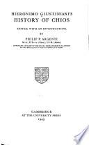 Hieronimo Giustiniani's History of Chios