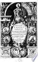 Hieronymi Fasoli ... In primam partem summae s. Thomae commentaria, indice triplici locupletata