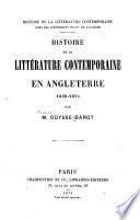 Histoire de la littérature contemporaine en Angleterre