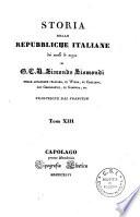 *Histoire des republiques italiennes du Moyen Age