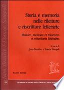 Histoire, mémoire et relectures et réécritures littéraires