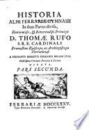 Historia almi Ferrariæ gymnasü in duas partes divisa