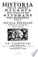 Historia Delle Guerre d' Europa