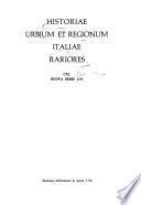 Historiae urbium et Regionum Italiae rariores