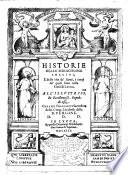 Historie delle miracolose imagini e delle vite de'santi