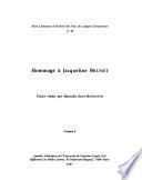 Hommage à Jacqueline Brunet