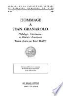 Hommage à Jean Granarolo
