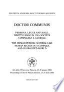 Human person, ntural law, human rights in a complex and globalised world
