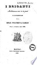 I briganti melodramma serio in tre parti [parole di Giacomo Crescini