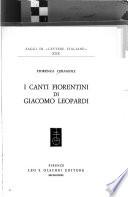 I canti fiorentini di Giacomo Leopardi