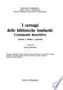 I Carteggi delle biblioteche lombarde: Milano e provincia