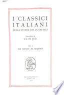 I classici italiani nella storia della critica: Da Dante al Marino