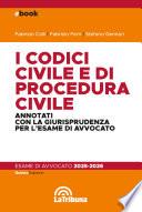 I codici civile e di procedura civile per l'esame di avvocato 2025-2026