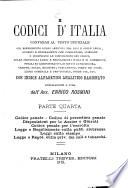 I Codici d'Italia conformi al testo ufficiale ...