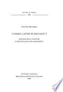 I codici latini di Niccolò V