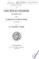 (I) codici musicali contariniani del secolo XVII nella R. biblioteca di San Marco in Venezia
