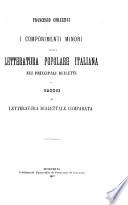 I componimenti minori della letteratura popolare italiana nei principali dialetti o Saggio di letteratura dialettale comparata
