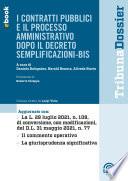 I contratti pubblici e il processo amministrativo dopo il decreto semplificazioni-bis