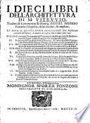 I dieci libri dell'architettvra