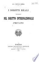 I diritti reali considerati nel diritto internazionale privato