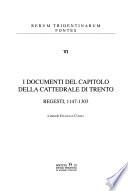 I documenti del Capitolo della Cattedrale di Trento
